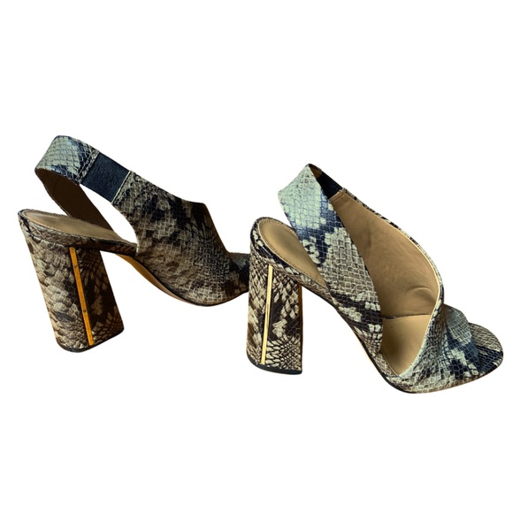 Calvin Klein Snakeskin Open Toe Sling Back - Picture 6 of 7